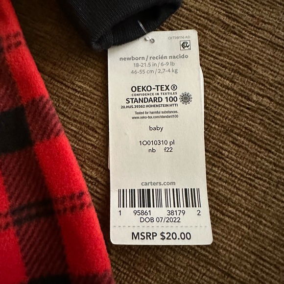 NWT Carter’s Baby Holiday Bear Zip-Up Fleece Sleep and Play Pajamas - Picture 12 of 16